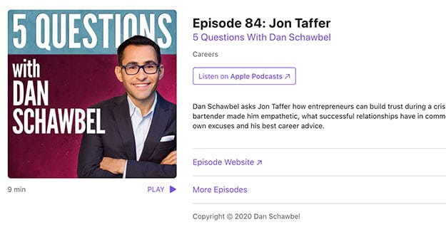 5 Questions With Dan Schawbel: Episode 84: Jon Taffer